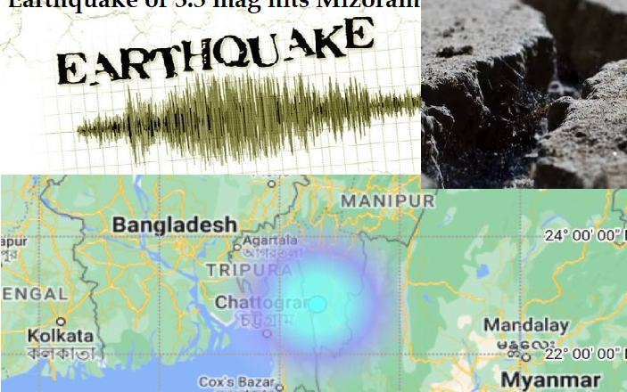 Earthquake of magnitude 3.5 hits Lunglei in Mizoram no casualties reported