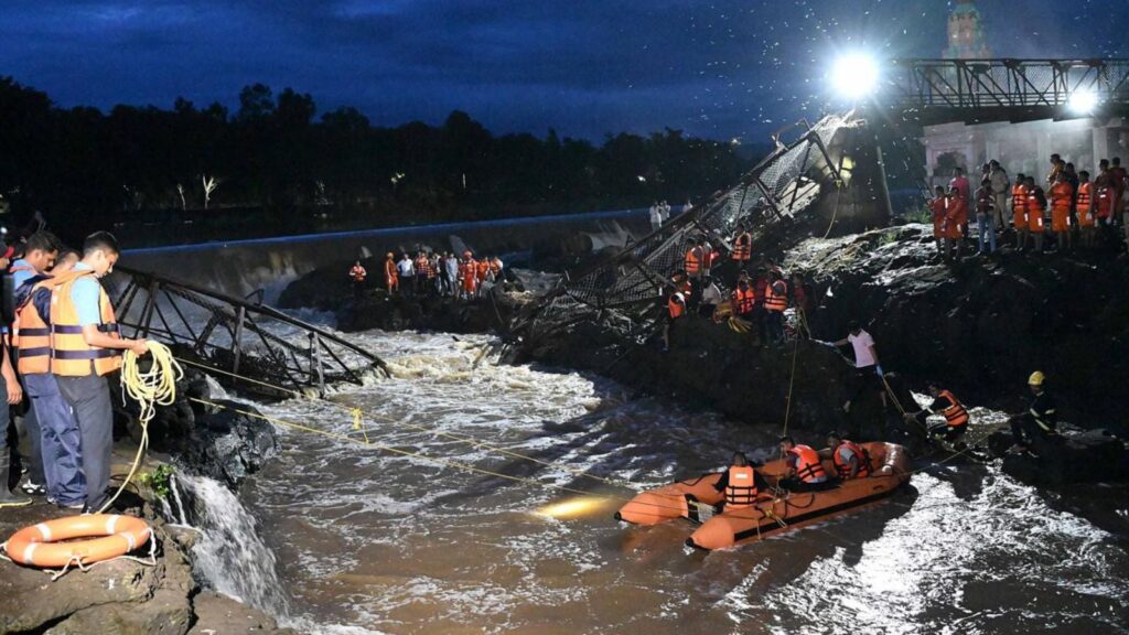 Rescue Efforts Continue After Pune Bridge Collapse Claims Four Lives