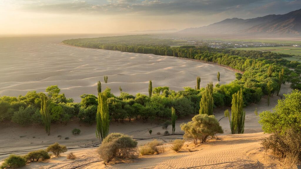 China Tree Belt Around the Taklamakan Desert Now Absorbs More CO₂ Than It Emits