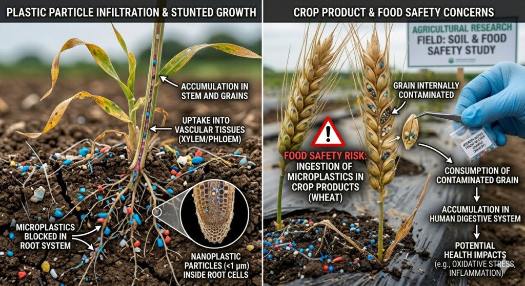 Shockingly Plastic Particles Entering into Crops Affecting Growth and Raising Food Safety Concerns