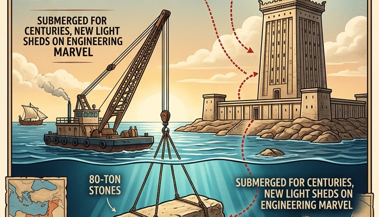 80-Ton Stones Recovered From Mediterranean Reveal Remains Of Ancient Wonder