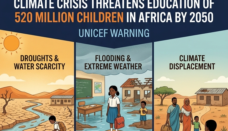 Climate Crisis Threatens Education Of 520 Million Children In Africa By 2050: UNICEF