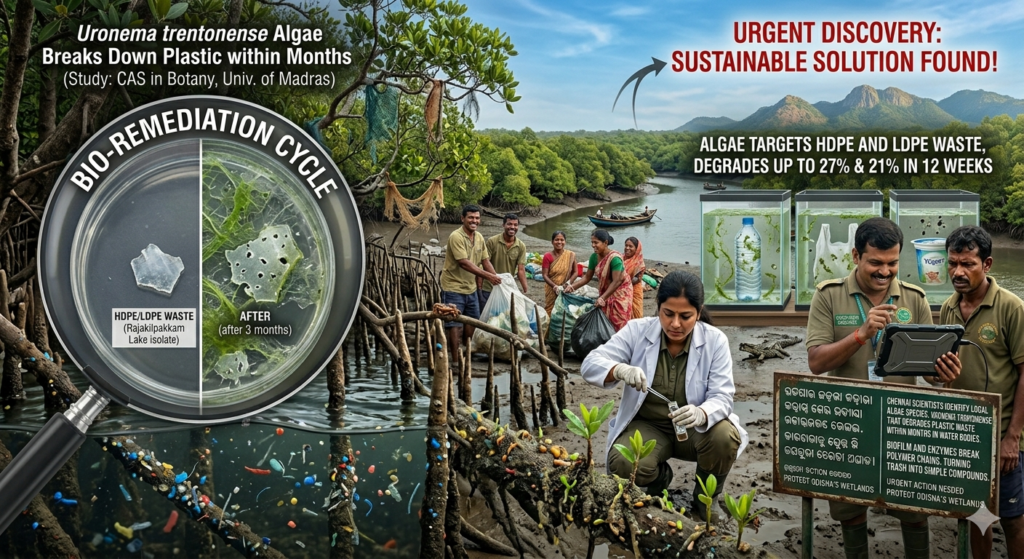 Chennai Scientists Discover Algae that Can Break Down Plastic Waste in Water Bodies Within Months