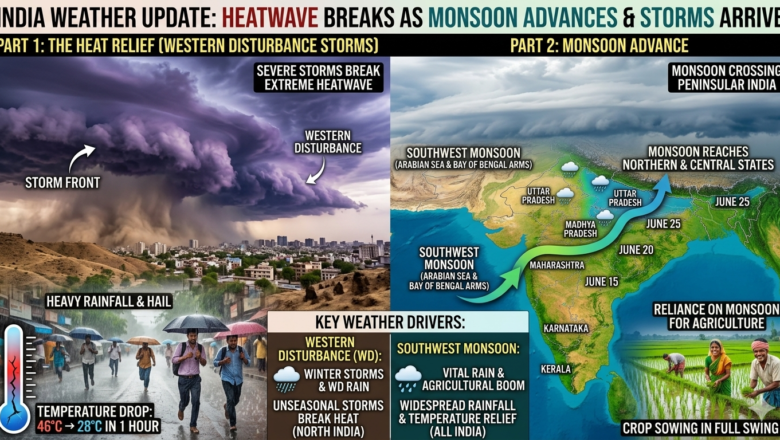 Heatwave Relief in Sight as Western Disturbance Brings Storms, Monsoon Advances Across India