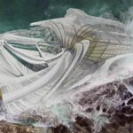 Ocean Vortex Envisions Spiraling Floating Parliament Built from Recycled Marine Waste