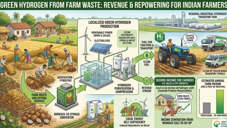 Green Hydrogen Could Turn Farm Waste Into Fuel and Income for Indian Farmers