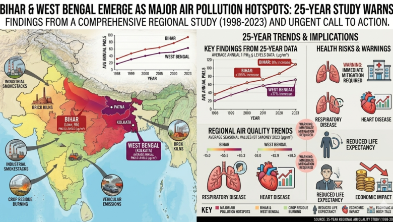 Bihar, West Bengal Emerge as Major Air Pollution Hotspots, 25 Year Study Warns