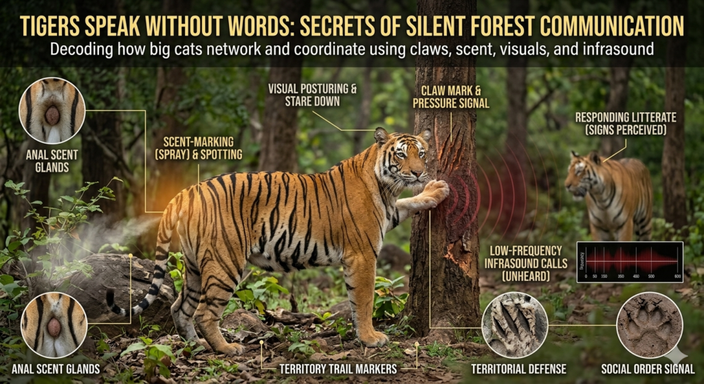 Tigers Speak Without Words: How Big Cats Secretly Communicate Across Forests