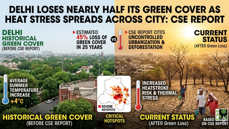 Delhi Loses Nearly Half Its Green Cover as Heat Stress Spreads Across City: CSE Report