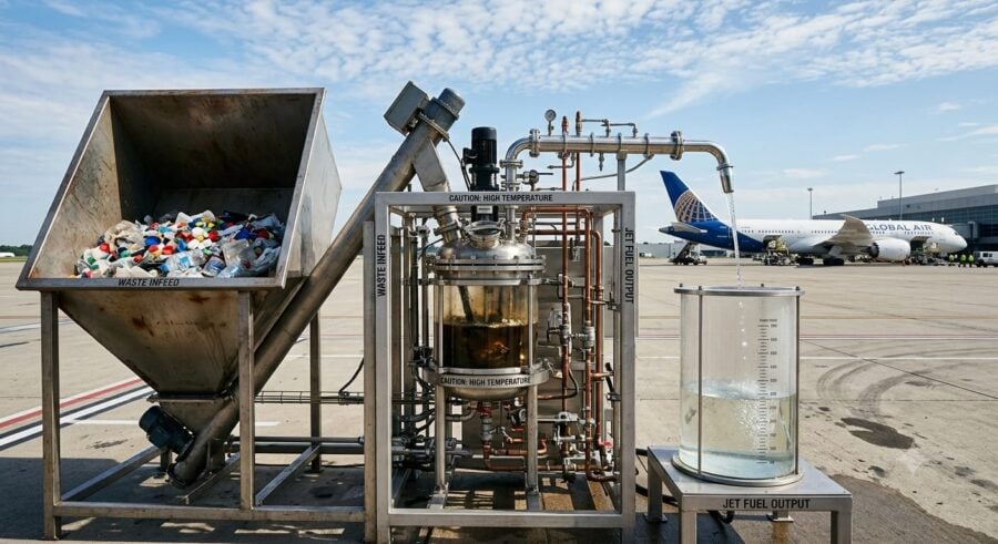 Chinese Researchers Develop Low-cost Method to Convert Plastic Waste into Aviation Fuel