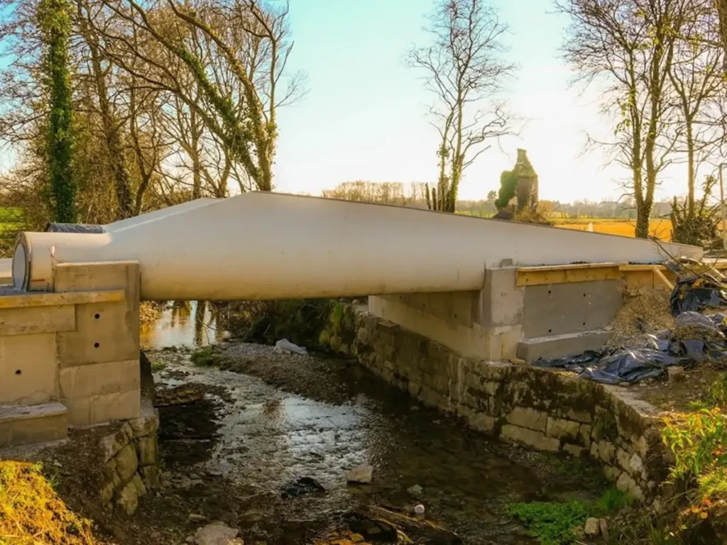 Retired Wind Turbine Blades Find Second Life as Pedestrian Bridge in Ireland