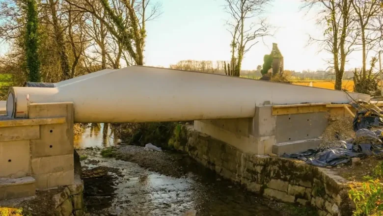 Retired Wind Turbine Blades Find Second Life as Pedestrian Bridge in Ireland