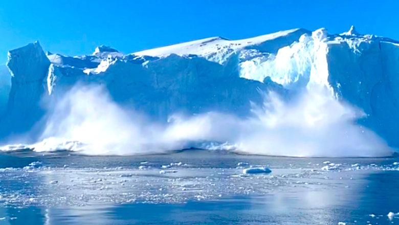 A Massive Iceberg Flips off Greenland Coast Amid Accelerating Iceberg Loss