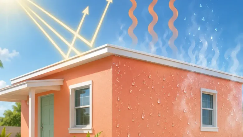 ‘Sweating’ Cement Based Paint Keeps Model House More Than 4.5°C Cooler