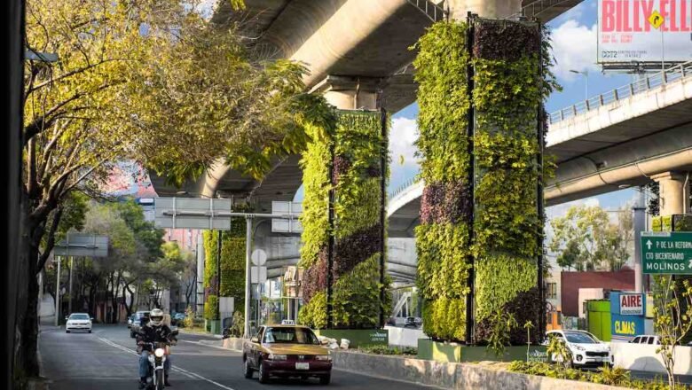 Mexico City Turns Highway Pillars Into Vertical Gardens to Fight Pollution and Heat
