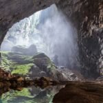 Vietnam Giant Son Doong Cave Holds a Forest River and Clouds Beneath the Earth
