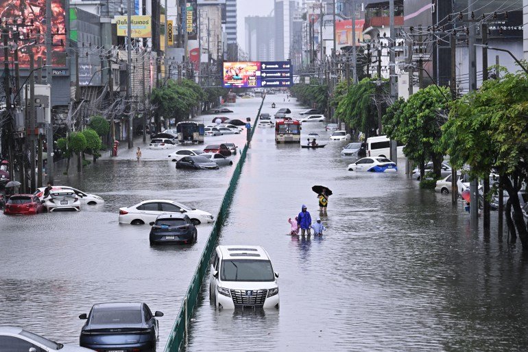 Bangkok Declares Flood Disaster as Heavy Rain Submerges Roads Across City