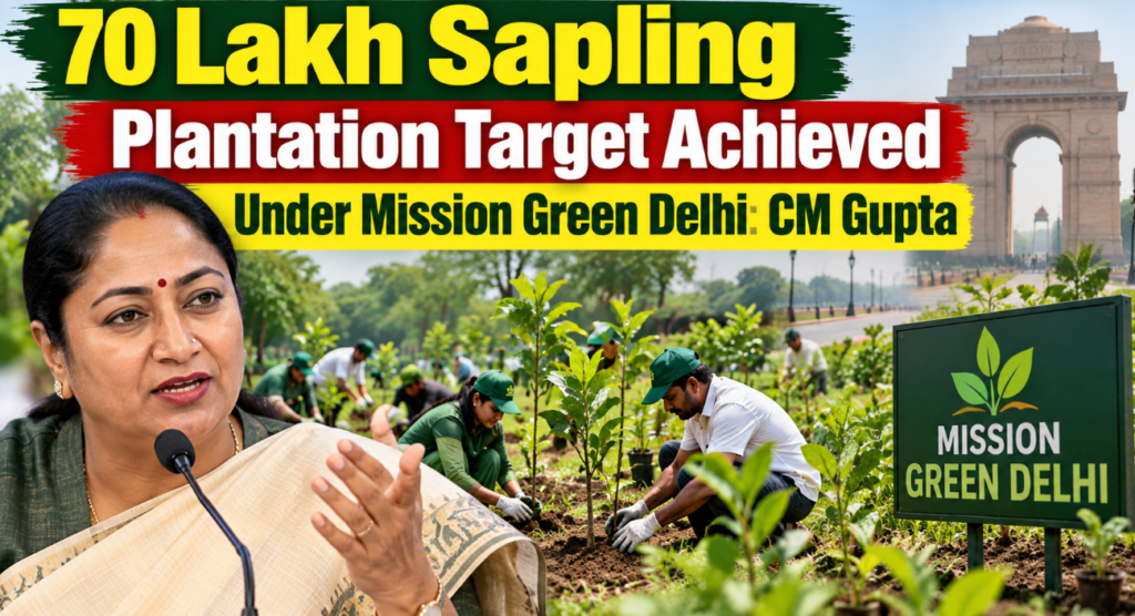 Delhi Government says 70 lakh Saplings Planting Target Achieved Under ‘Mission Green Delhi’