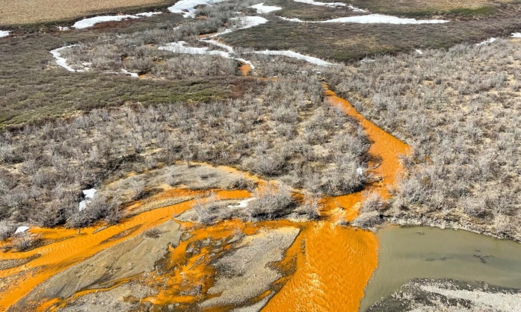 Alaska ‘Orange Rivers Reveal Acidic Metals Rich Waters as Permafrost Thaws Nearly 100 km Downstream