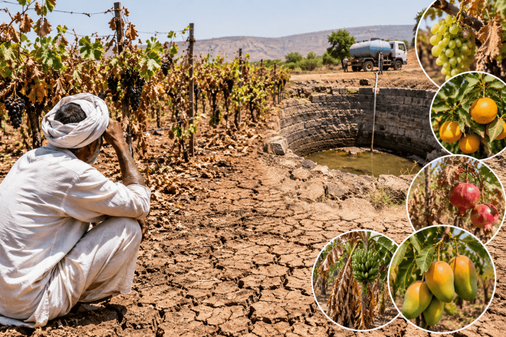 Maharashtra Drought Threatens Grape Harvest Farmers Fear Losses of up to 40%