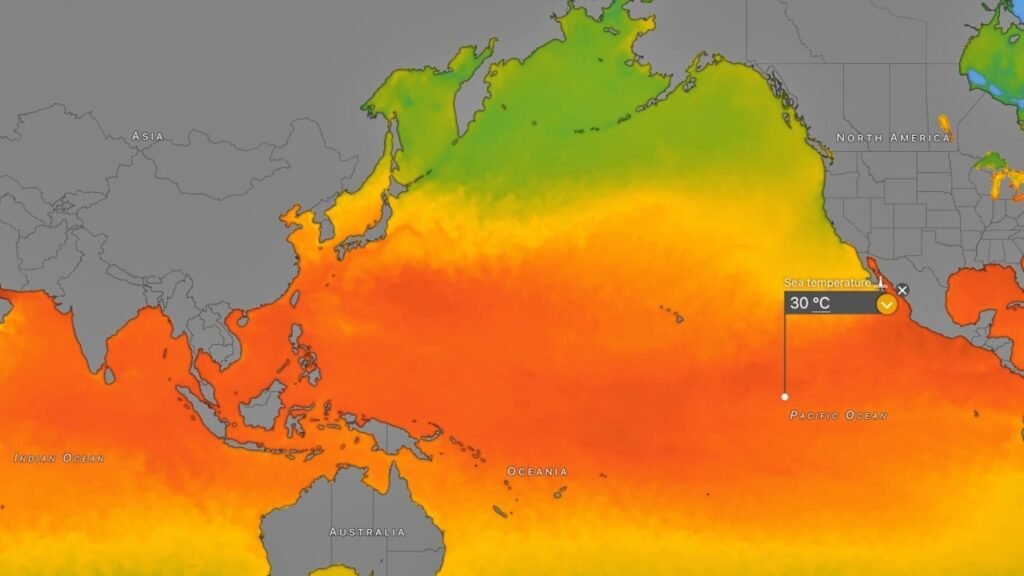 El Nino Pushes Pacific Ocean Temperatures to 30°C, Raising Global Weather Concerns